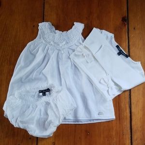 Lili Gaufrette Crochet Collar Tank Dress Set 6 Mos